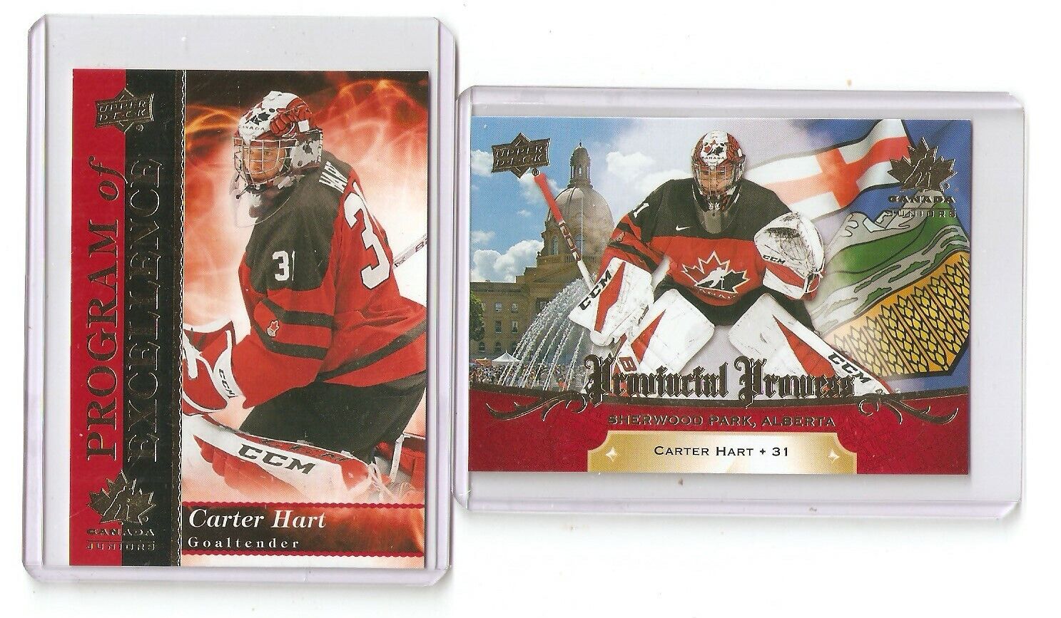 17-18 UD Team Canada Juniors Carter Hart Provencial Prowess