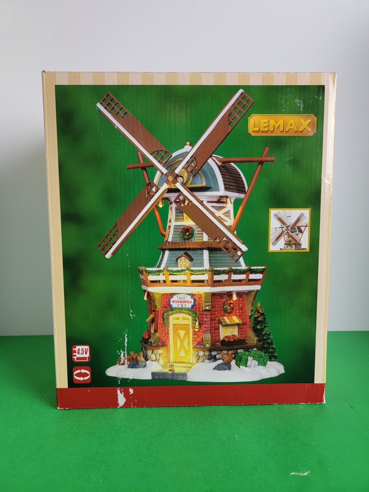 Lemax Stony Brook Windmill Lighted Animated Building with 4.5V Adaptor - 25384