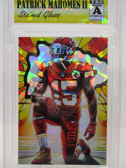 2024 Patrick Mahomes II Stained Glass SP/99 Ice Refractor Sport-Toonz zx3 rc