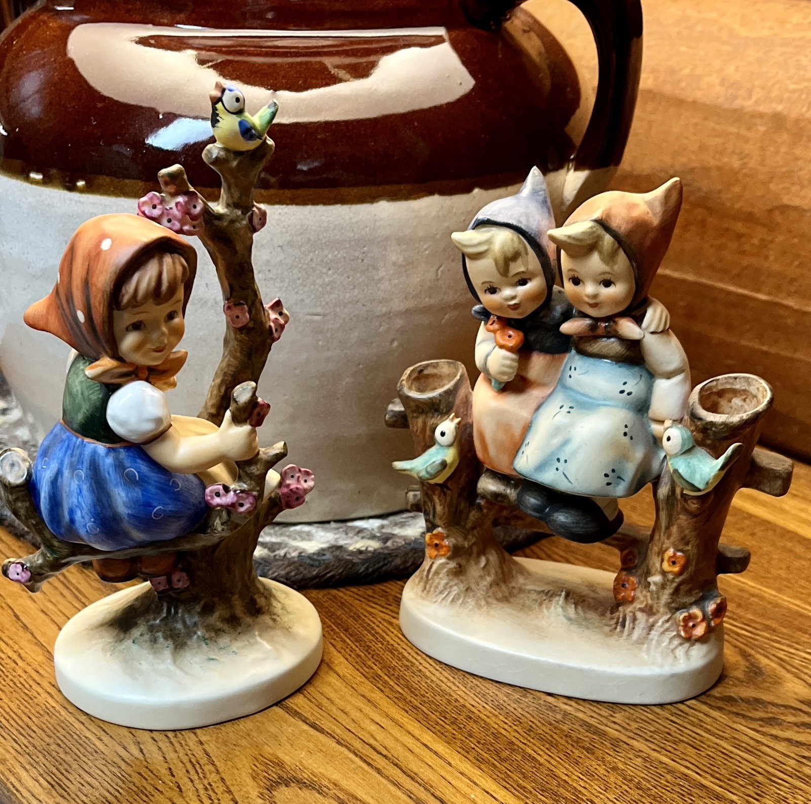M.J. Hummel Coquettes 179 TMK-3 and Apple Tree Girl Goebel W Germany Lot of 2 M.J. Hummel Coquettes 179 TMK-3 and Apple Tree Girl Goebel W Germany Lot of 2