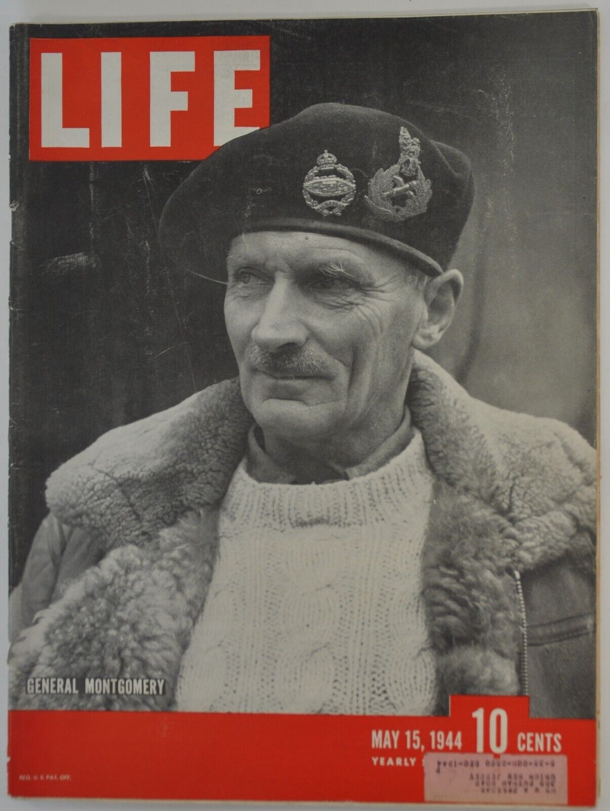 LIFE MAGAZINE MAY 15th, 1944 GENERAL MONTGOMERY