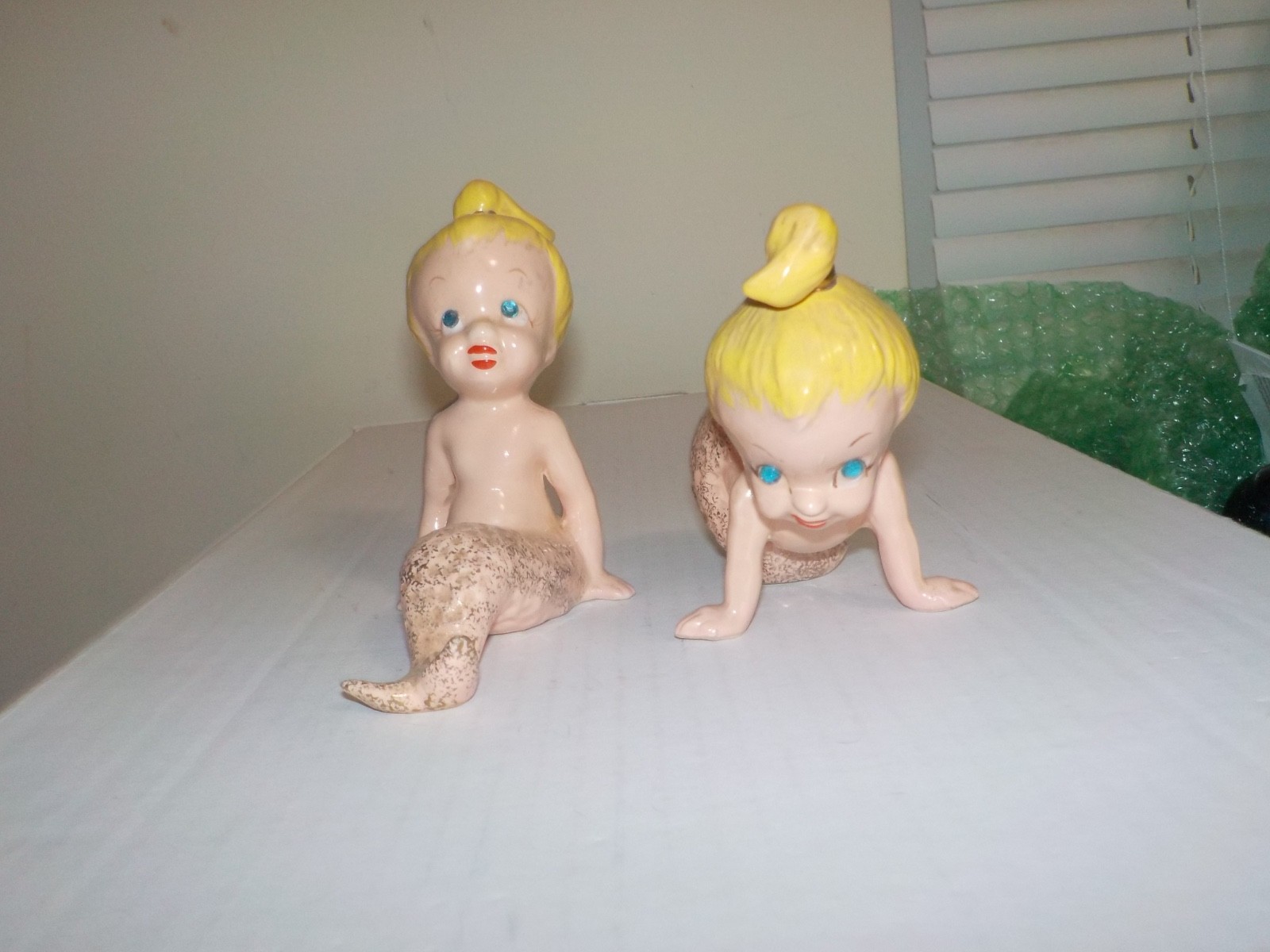 2 Vintage 1950's Kreiss Ceramic Little Mermaid Girls Group C 2 Vintage 1950's Kreiss Ceramic Little Mermaid Girls Group C