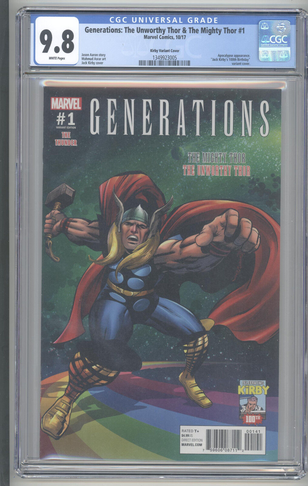 GENERATIONS : THE UNWORTHY THOR & THE MIGHTY THOR #1 9.8 CGC \