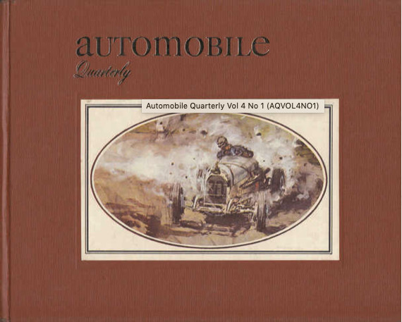 Automobile Quarterly 1965 Volume 4 #1 Lago Tucker Delaunay Belleville Model A Automobile Quarterly 1965 Volume 4 #1 Lago Tucker Delaunay Belleville Model A