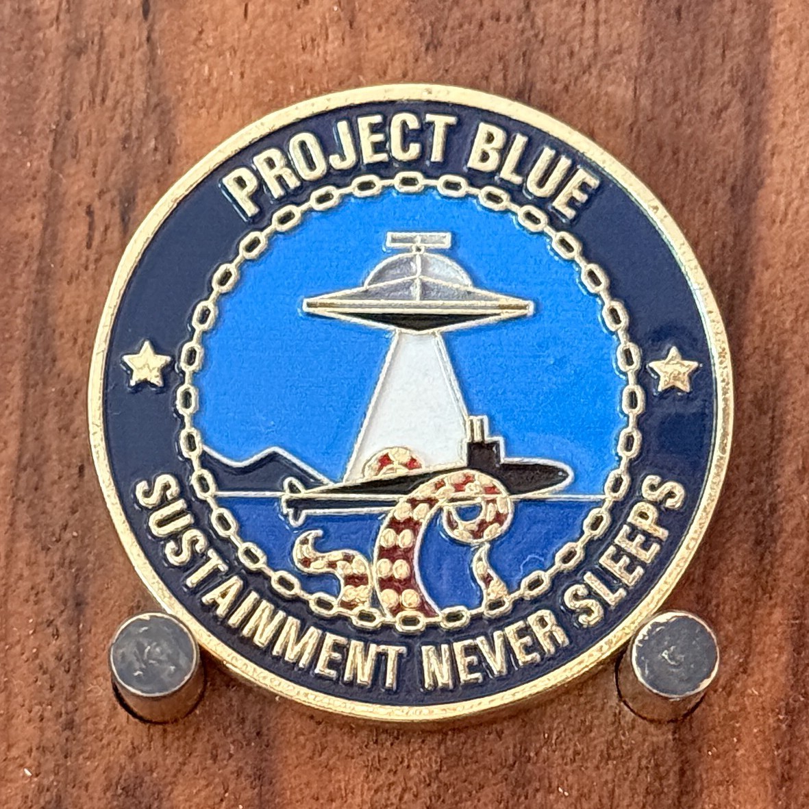 Project Blue Columbia Class Submarine Navy Themed Challenge Coin W#20 Project Blue Columbia Class Submarine Navy Themed Challenge Coin W#20