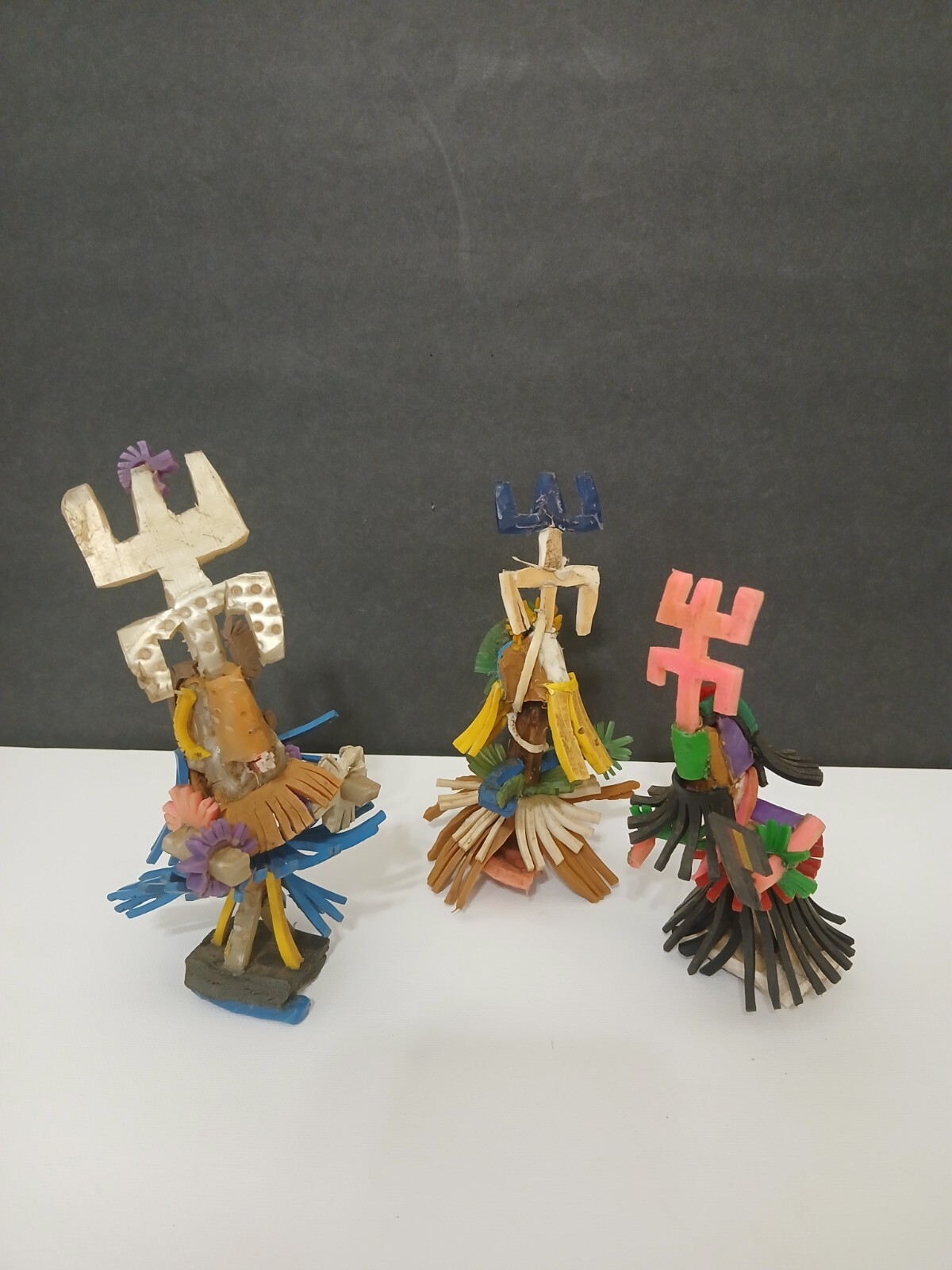 Handmade Vintage African Dogon Mali Ceremonial Dancers Figurines 4 Handmade Vintage African Dogon Mali Ceremonial Dancers Figurines 4
