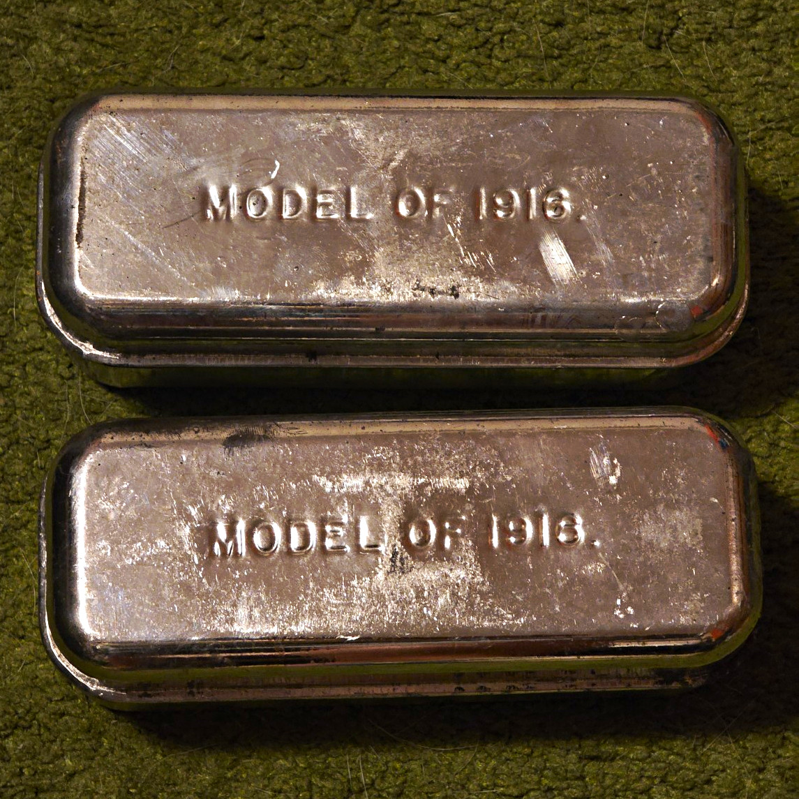Model 1918 WW1 Bacon Tins (Lot of 2) Metal Tins Militaria Model 1918 WW1 Bacon Tins (Lot of 2) Metal Tins Militaria