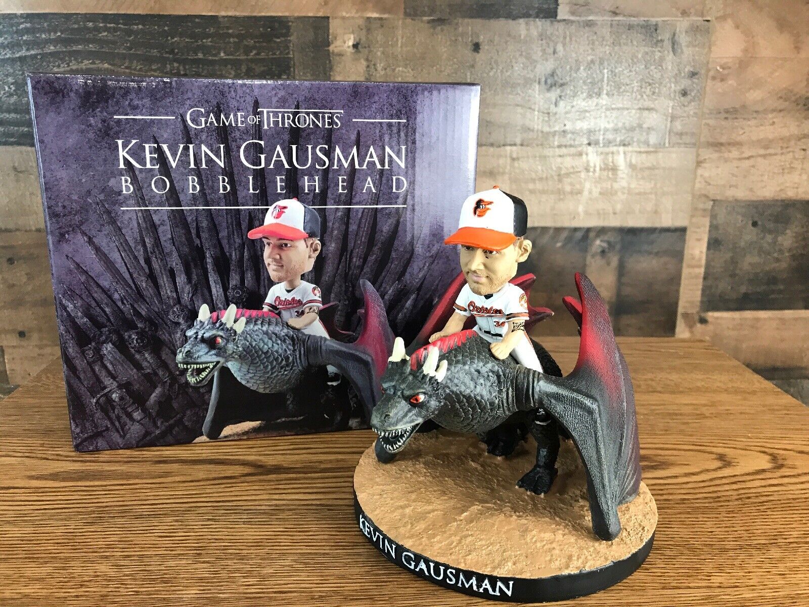 KEVIN GAUSMAN Dragon Game of Thrones GOT Baltimore Orioles Bobblehead 8/14/18