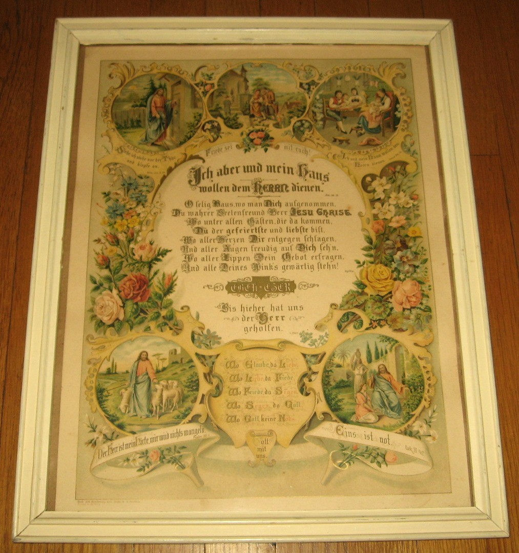 Vintage Framed German House Blessing Vintage Framed German House Blessing