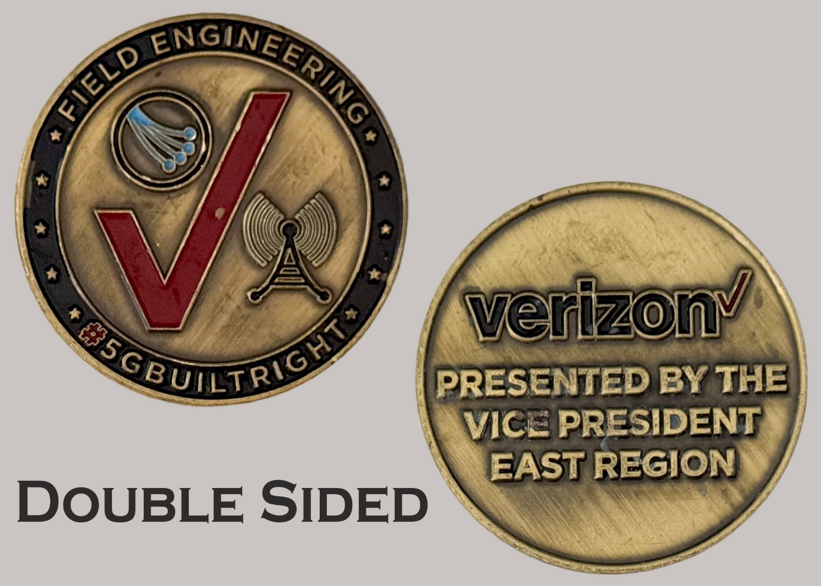 Verizon Field Engineering East Region 5G Built Right Challenge Coin J#31 Verizon Field Engineering East Region 5G Built Right Challenge Coin J#31