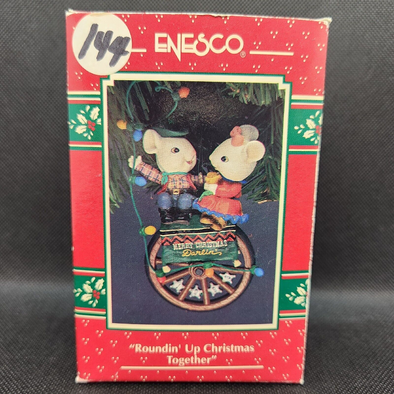 2001 Carlton Cards Our Christmas Together Dated Ornament Mouse Mice Holiday 