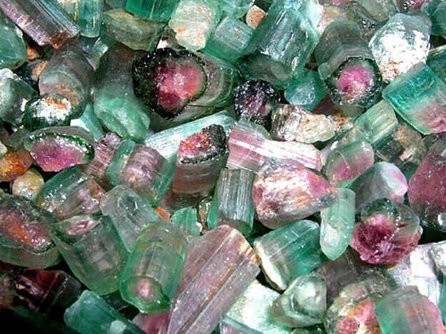 Watermelon Tourmaline crystal mixed grade Nigeria 40 carat lots 3 plus pieces Watermelon Tourmaline crystal mixed grade Nigeria 40 carat lots 3 plus pieces