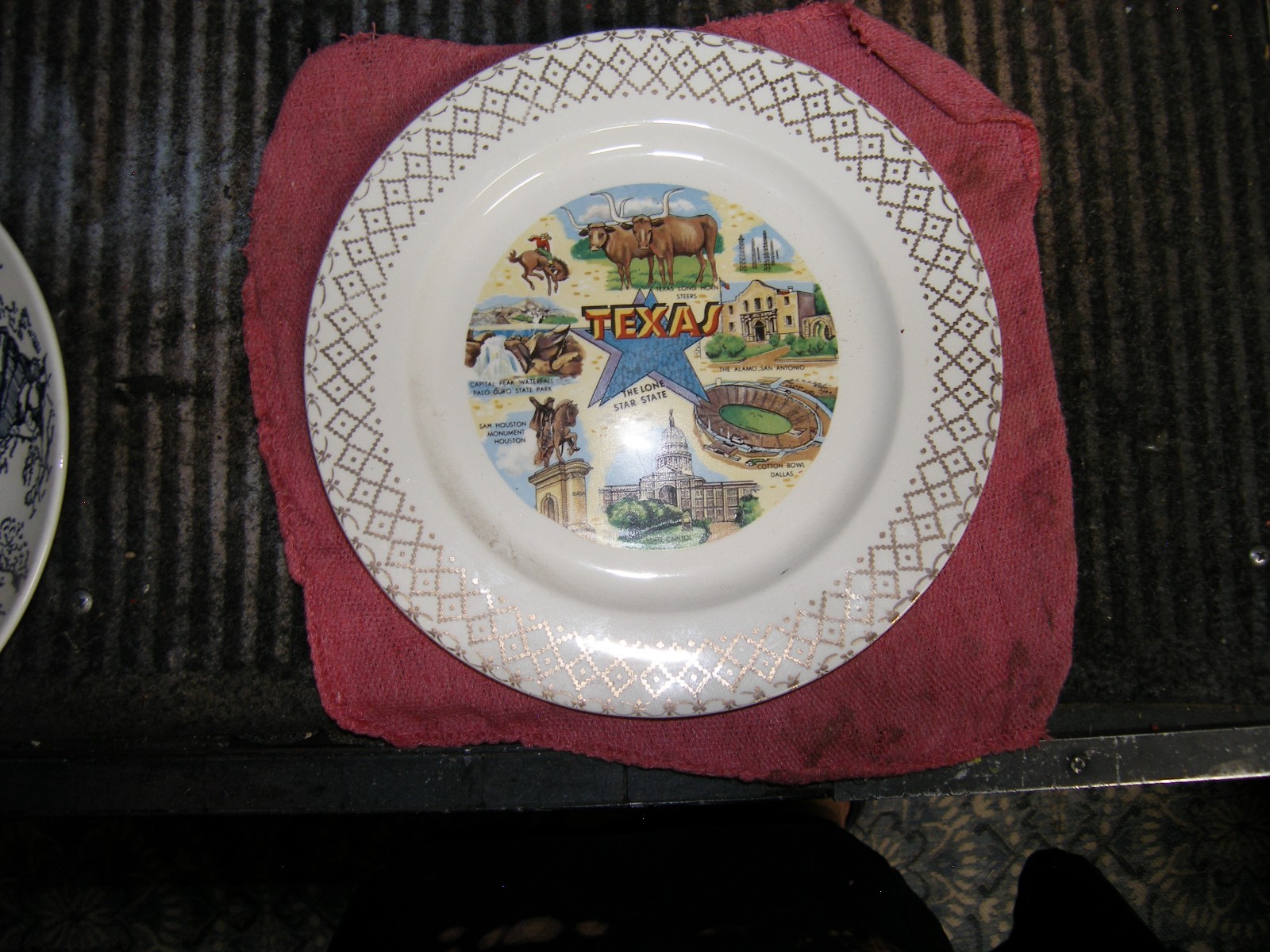 Texas State Souvenir Porcelain Collector Plate 10 Texas State Souvenir Porcelain Collector Plate 10