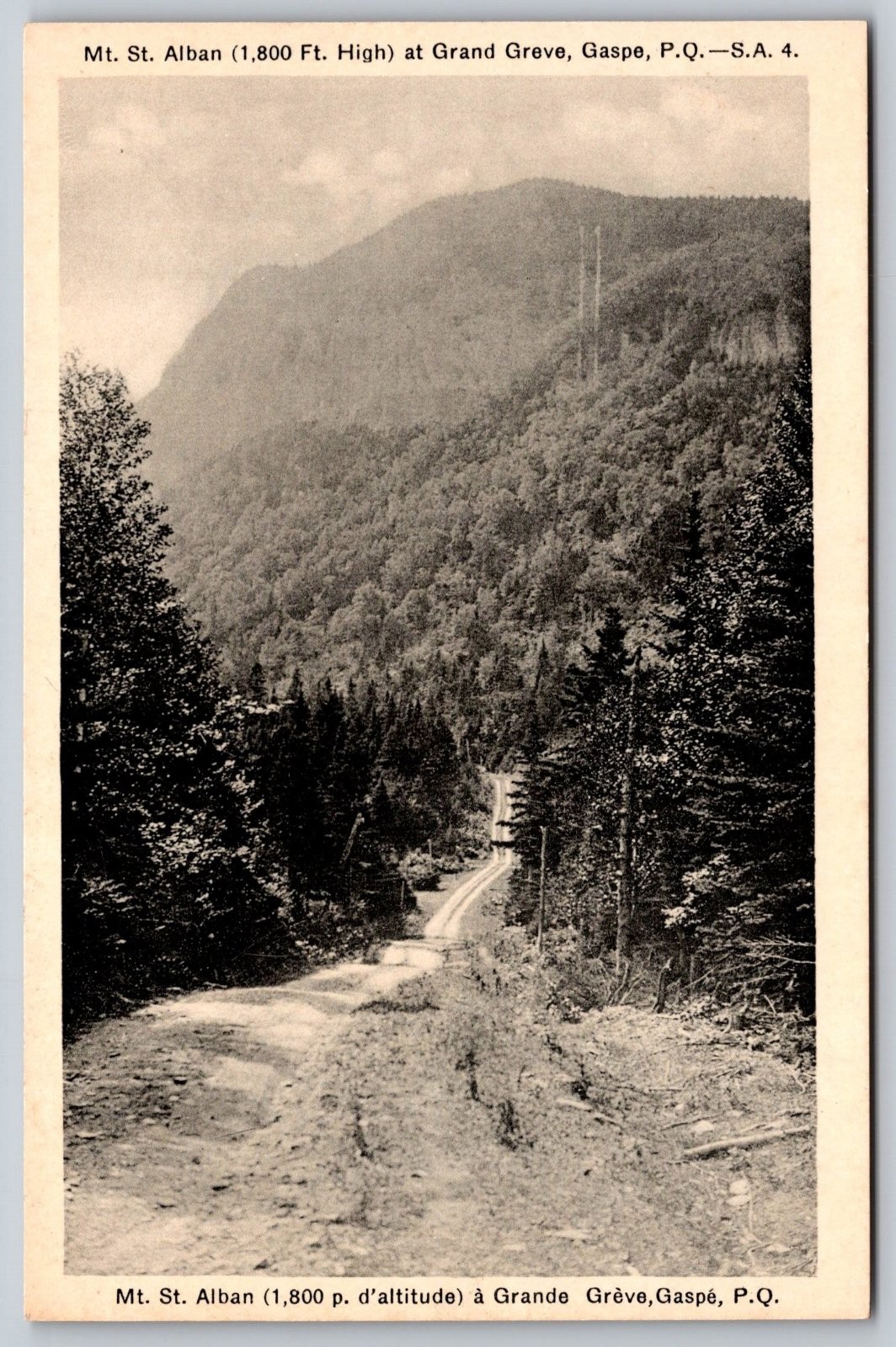 Mt. St. Alban Grand Greve Gaspé Quebec H V Henderson Postcard PC391