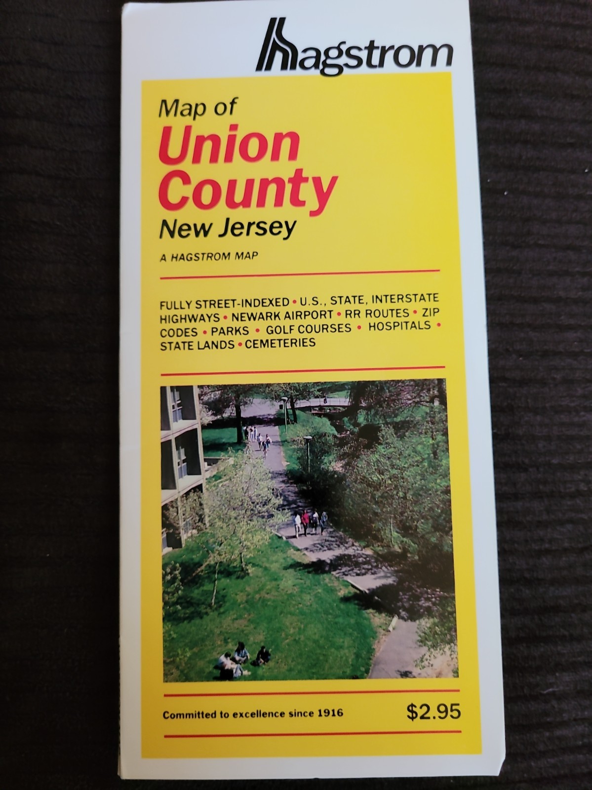 Vintage 1987 Hagstrom Map Union County New Jersey Very Good Condition Vintage 1987 Hagstrom Map Union County New Jersey Very Good Condition