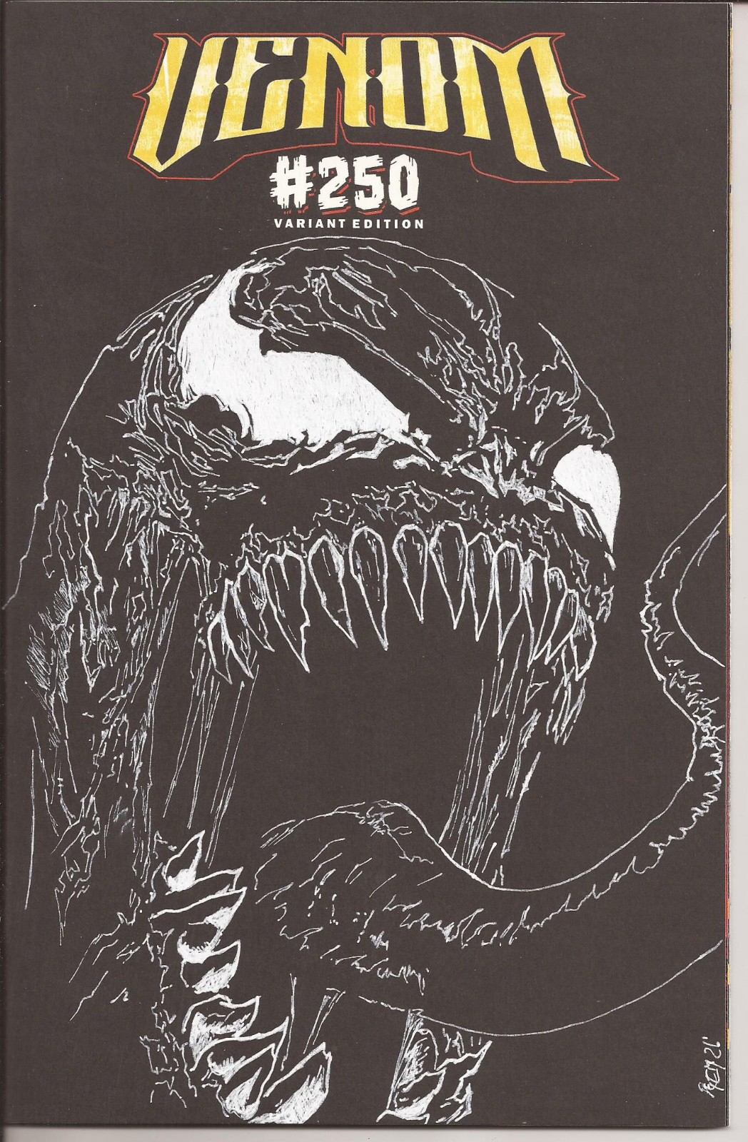 Venom #250 _sketch and signed with COA suitable for CGC grading Peter Mihelis Venom #250 _sketch and signed with COA suitable for CGC grading Peter Mihelis