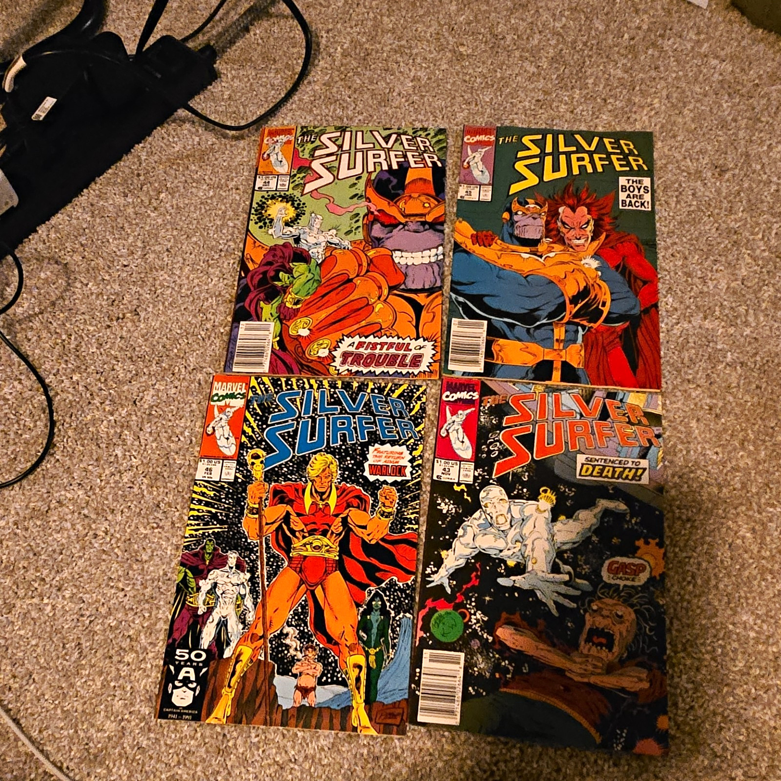 Marvel Comics The Silver Surfer Comic Book Lot 4 Issues Thanos Warlock Marvel Comics The Silver Surfer Comic Book Lot 4 Issues Thanos Warlock