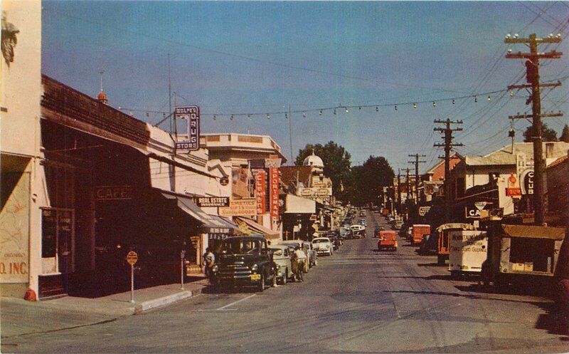 Sonora California Queen Mines Roberts autos Truck 1950s Postcard 21-10531