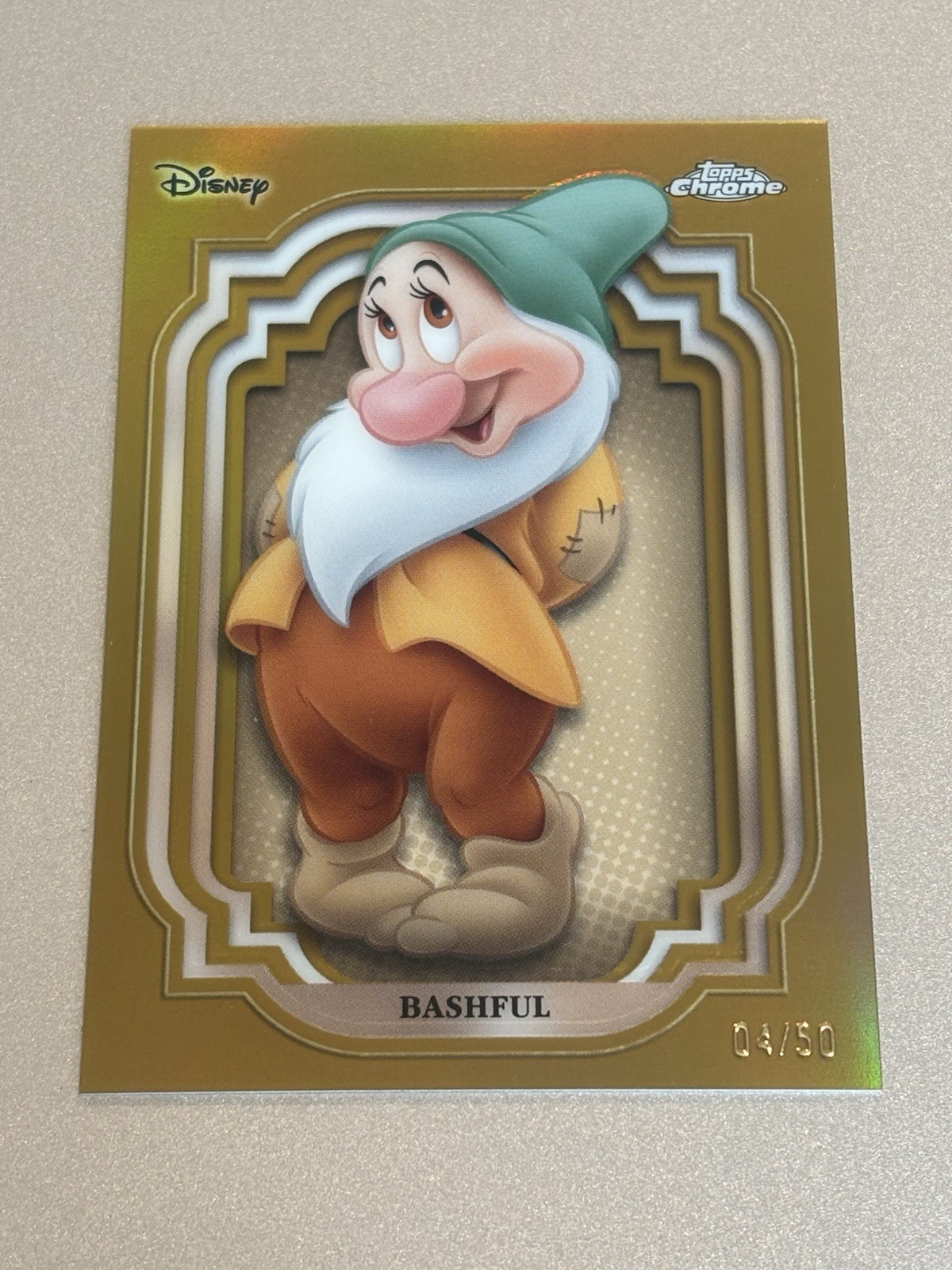 2024 Topps Chrome Disney Bashful Gold Refractor /50 2024 Topps Chrome Disney Bashful Gold Refractor /50