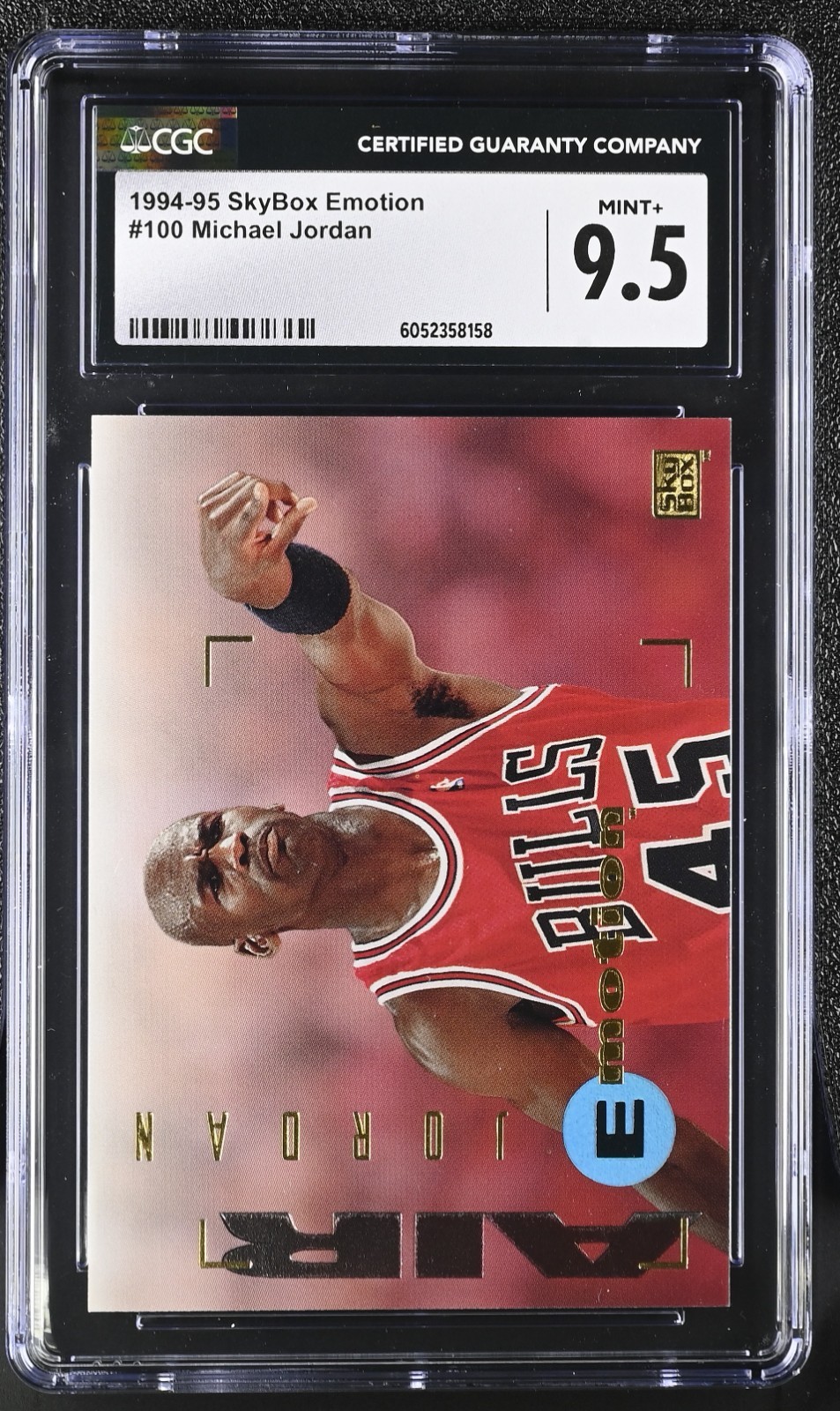 1994-95 SkyBox E-Motion #100 Michael Jordan CGC 9.5 Mint+ Chicago Bulls HOF 1994-95 SkyBox E-Motion #100 Michael Jordan CGC 9.5 Mint+ Chicago Bulls HOF