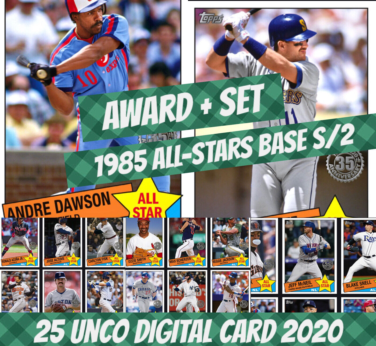 2020 Topps Bunt Andre Dawson Unco Award + Set (1+24) 1985 All-Stars S/2 Digital