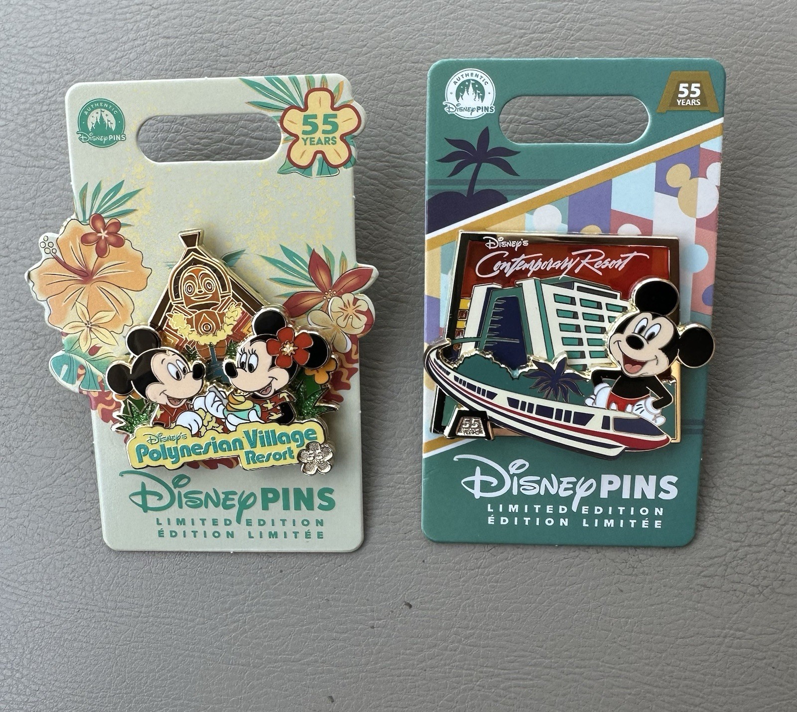 Disney’s Contemporary Polynesian 55th Anniversary Limited Edition 2 Pin Set WDW Disney’s Contemporary Polynesian 55th Anniversary Limited Edition 2 Pin Set WDW