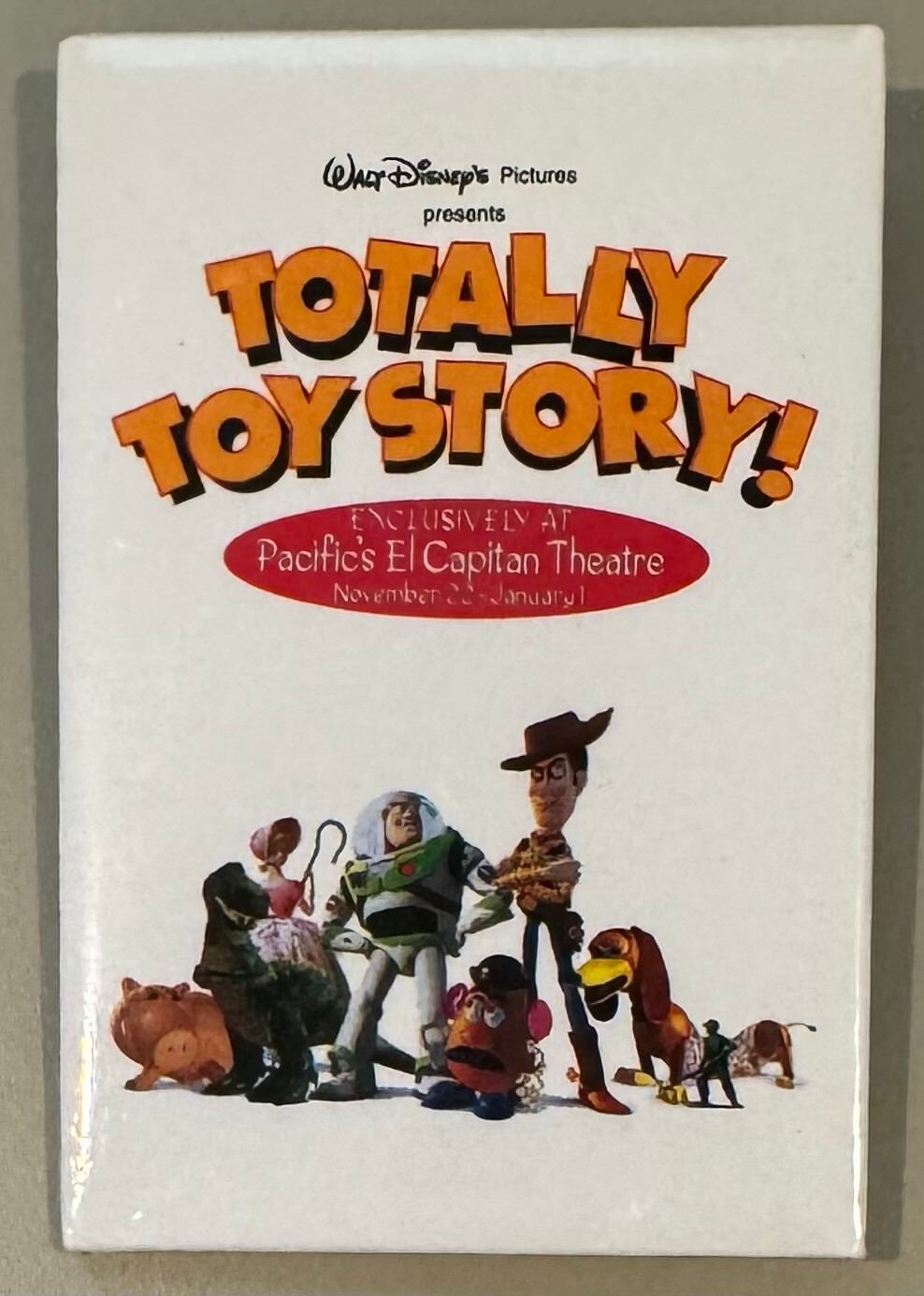 Vintage 1995 TOY STORY Promotional Pin Back Button 2.25\ Vintage 1995 TOY STORY Promotional Pin Back Button 2.25\