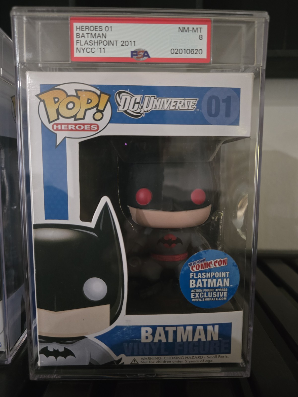 PSA 8 Funko Pop DC Universe Flashpoint Batman #01 NYCC Exclusive LE 480 PSA 8 Funko Pop DC Universe Flashpoint Batman #01 NYCC Exclusive LE 480