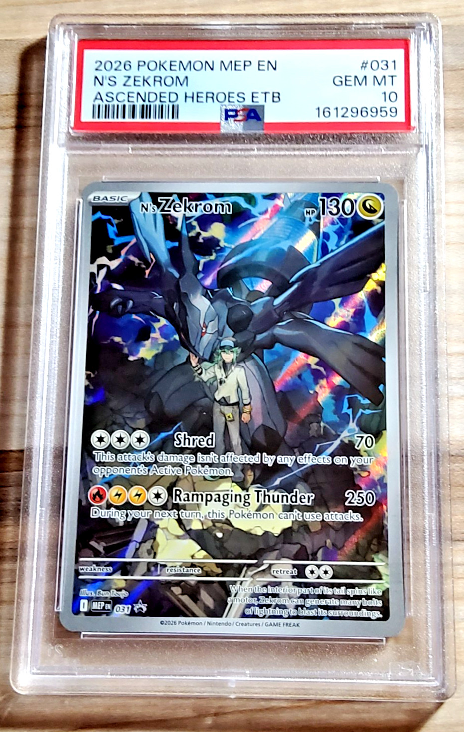 2026 Pokemon Mega Evolution N'S ZEKROM #031 Promo Holo PSA 10 Gem Mint