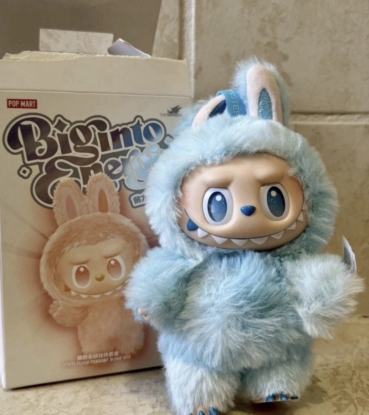 POP MART Labubu V3 Big Into Energy The Monsters Hope (Blue) Plush AUTHENTIC POP MART Labubu V3 Big Into Energy The Monsters Hope (Blue) Plush AUTHENTIC