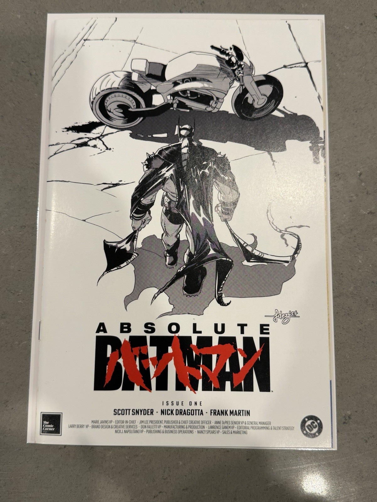 ABSOLUTE BATMAN #1 AKIRA HOMAGE JAVIER FERNANDEZ B&W THIRD PRINT VARIANT ABSOLUTE BATMAN #1 AKIRA HOMAGE JAVIER FERNANDEZ B&W THIRD PRINT VARIANT