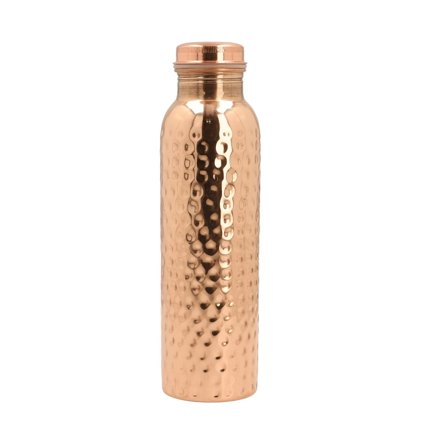 34oz Handmade Hammered Bottle- Elegant Metal Finish -includes Cleaning Brush