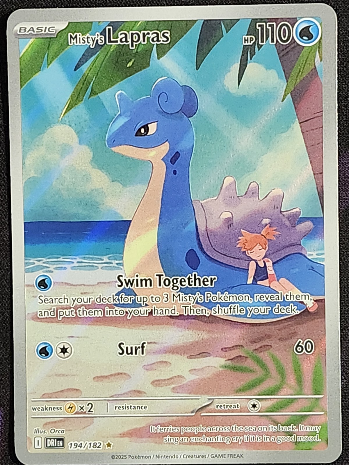 Pokemon Misty's Lapras 194/182 Destined Rivals DRI Pokemon Misty's Lapras 194/182 Destined Rivals DRI