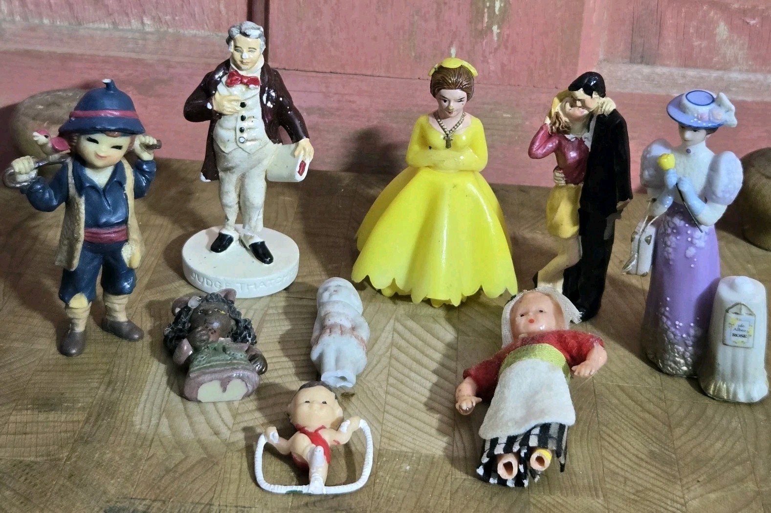 Lot of 9 Mixed Miniature Figurines Damaged Chipped Craft Fairy Garden Parts Lot of 9 Mixed Miniature Figurines Damaged Chipped Craft Fairy Garden Parts