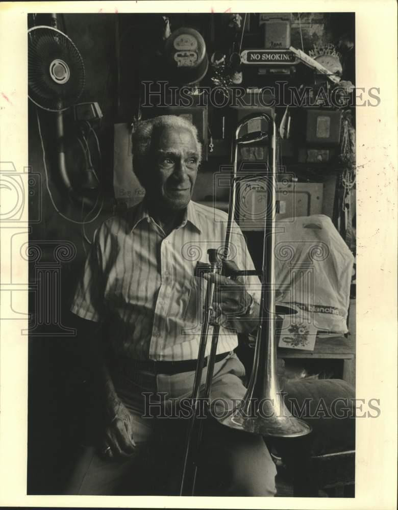 1987 Press Photo Louis Nelson, trombonist - nob96964