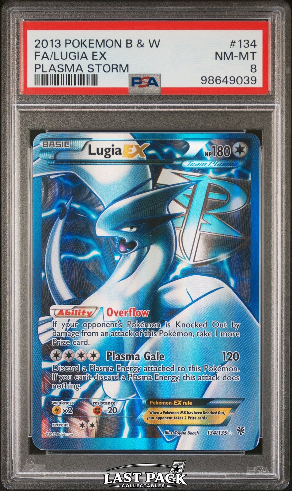 Lugia EX 134/135 Plasma Storm Pokemon PSA 8 Lugia EX 134/135 Plasma Storm Pokemon PSA 8