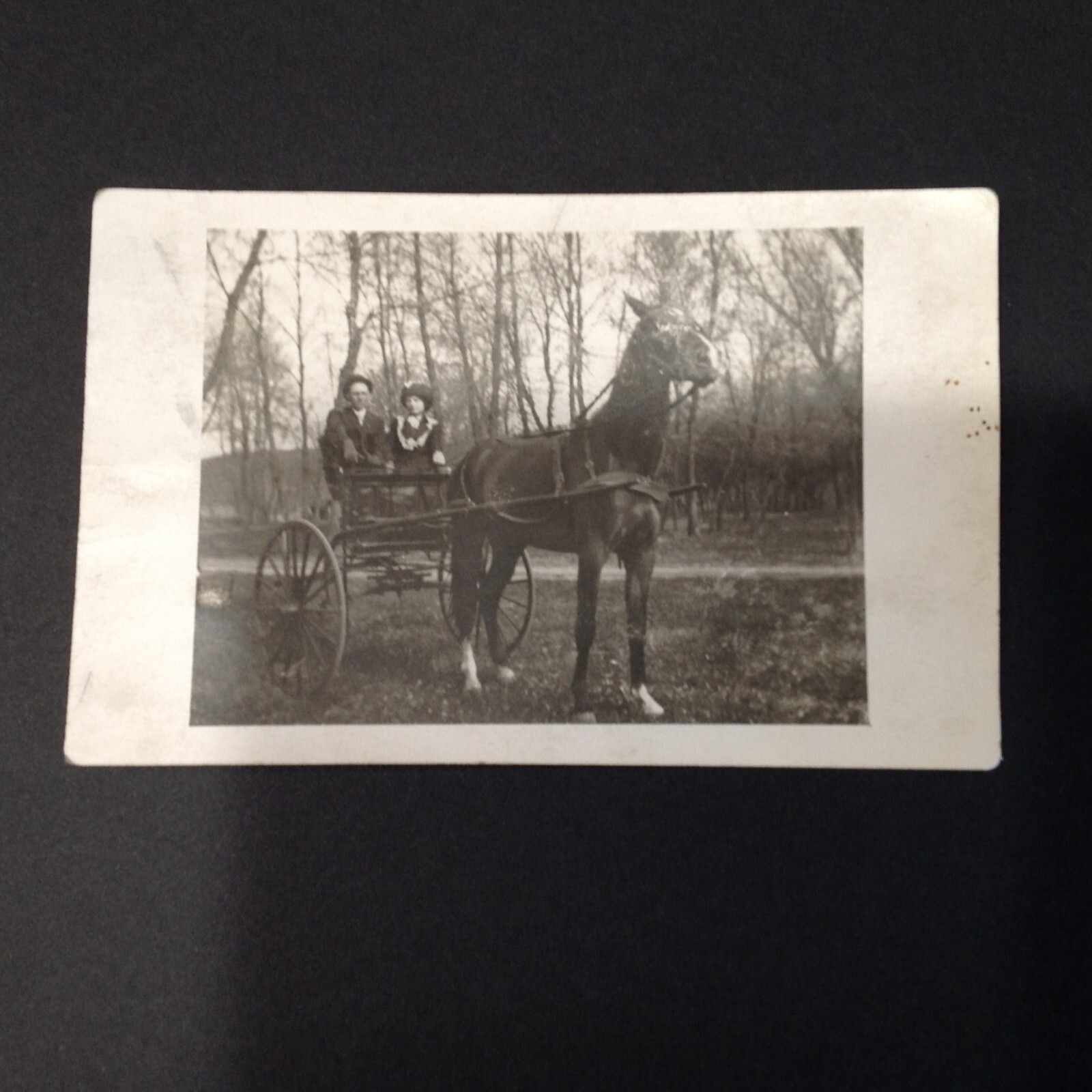 RPPC Couple with Horse & Buggy -Unposted NOS RPPC Couple with Horse & Buggy -Unposted NOS