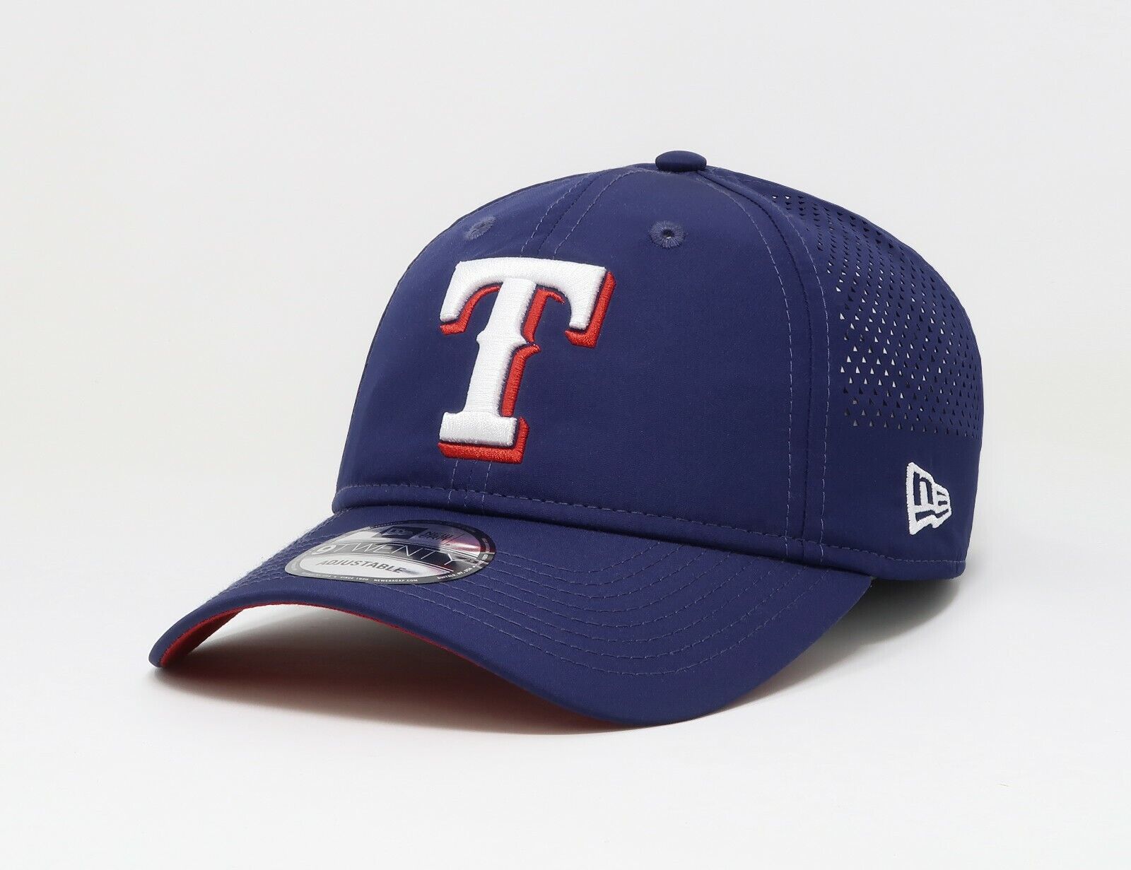New Era 9Twenty Cap MLB Texas Rangers Men\'s Perforated Adjustable Royal Blue Hat