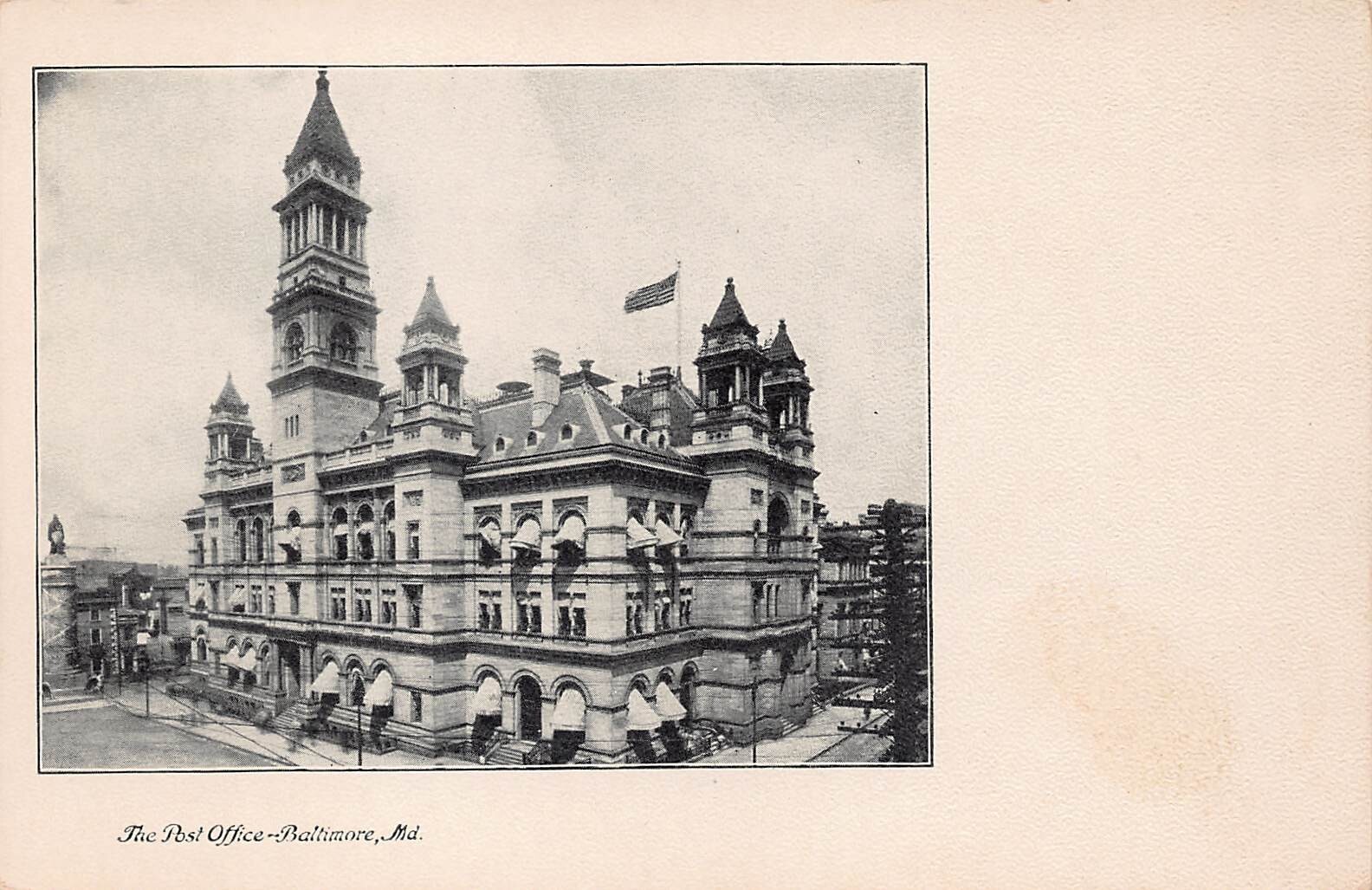 Baltimore MD Maryland Post Office Downtown Early 1900s Vtg Postcard D28