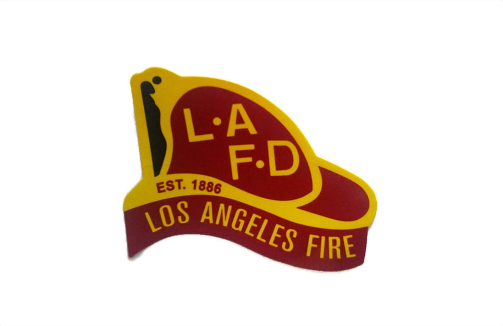 LAFD HELMET CAR WINDOW DECAL LOS ANGELES FIRE DEPARTMENT STICKER