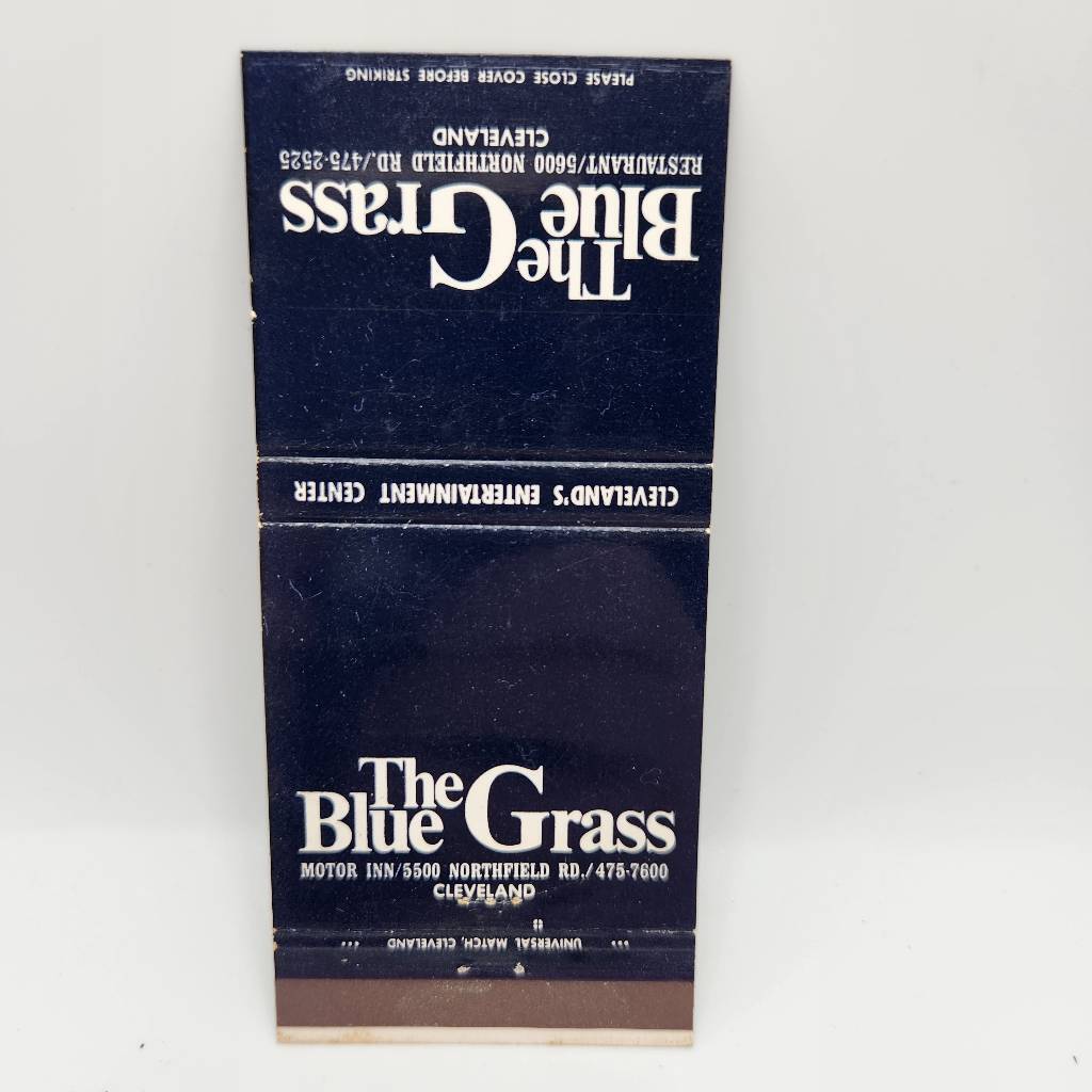 Vintage Matchbook The Blue Grass Restaurant Northfield Rd Cleveland Ohio Memorab