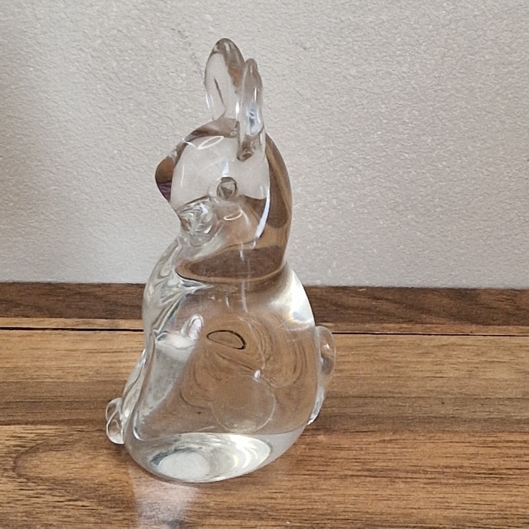 Vtg Rare Wedgwood Glass Crystal Clear Sitting Rabbit Stennett-Wilson / Miller? Vtg Rare Wedgwood Glass Crystal Clear Sitting Rabbit Stennett-Wilson / Miller?