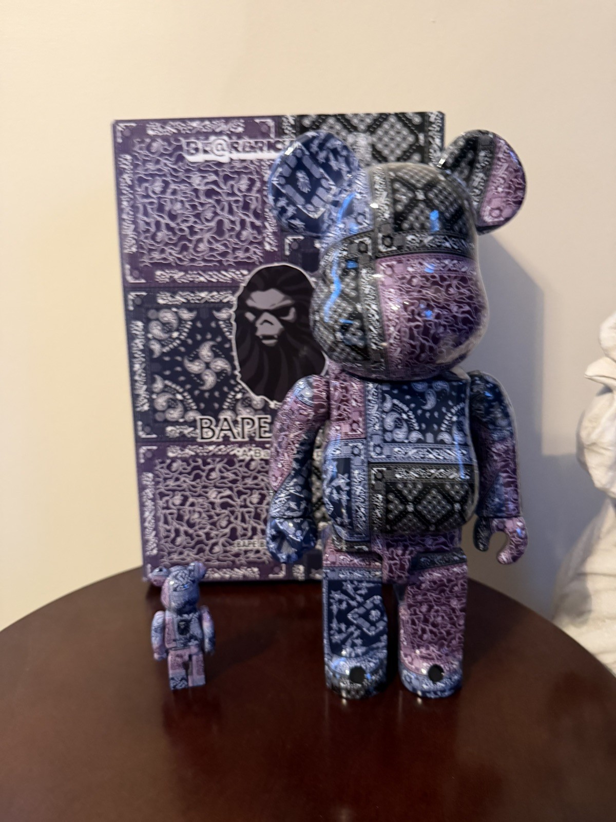 Authentic Bape Bandana Bearbrick 400% & 100%