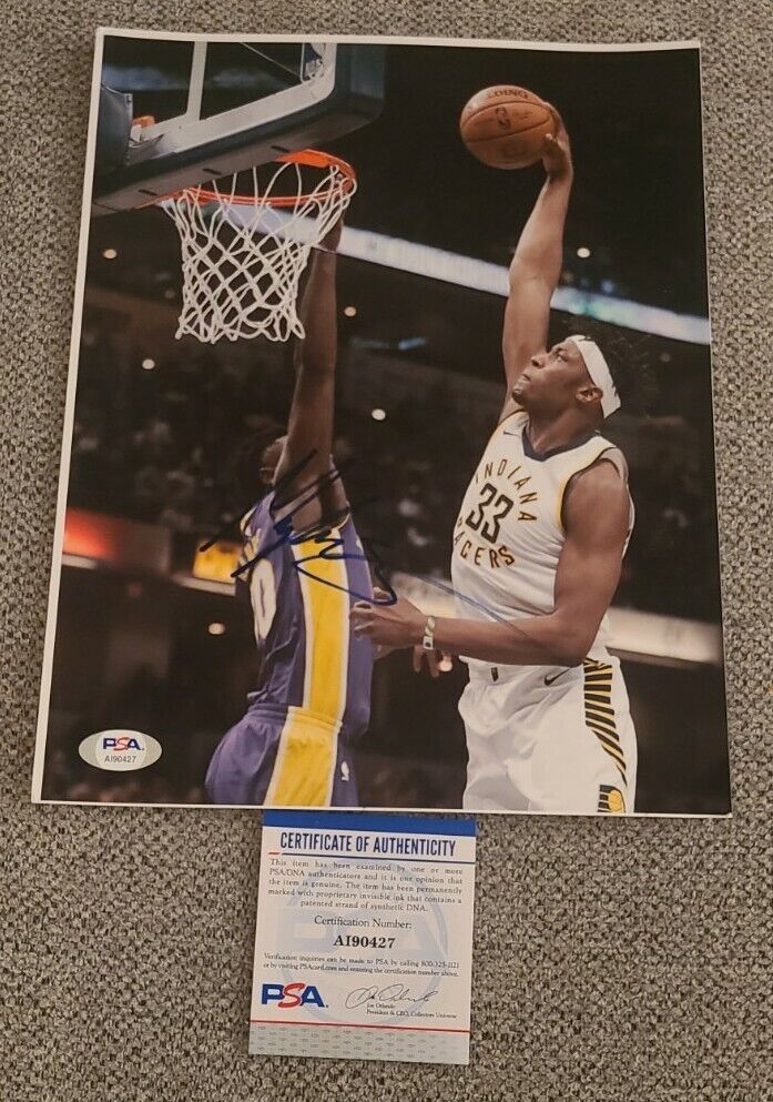 MYLES TURNER SIGNED 8X10 PHOTO INDIANA PACERS PSA/DNA AUTHENTICATED #AI90427