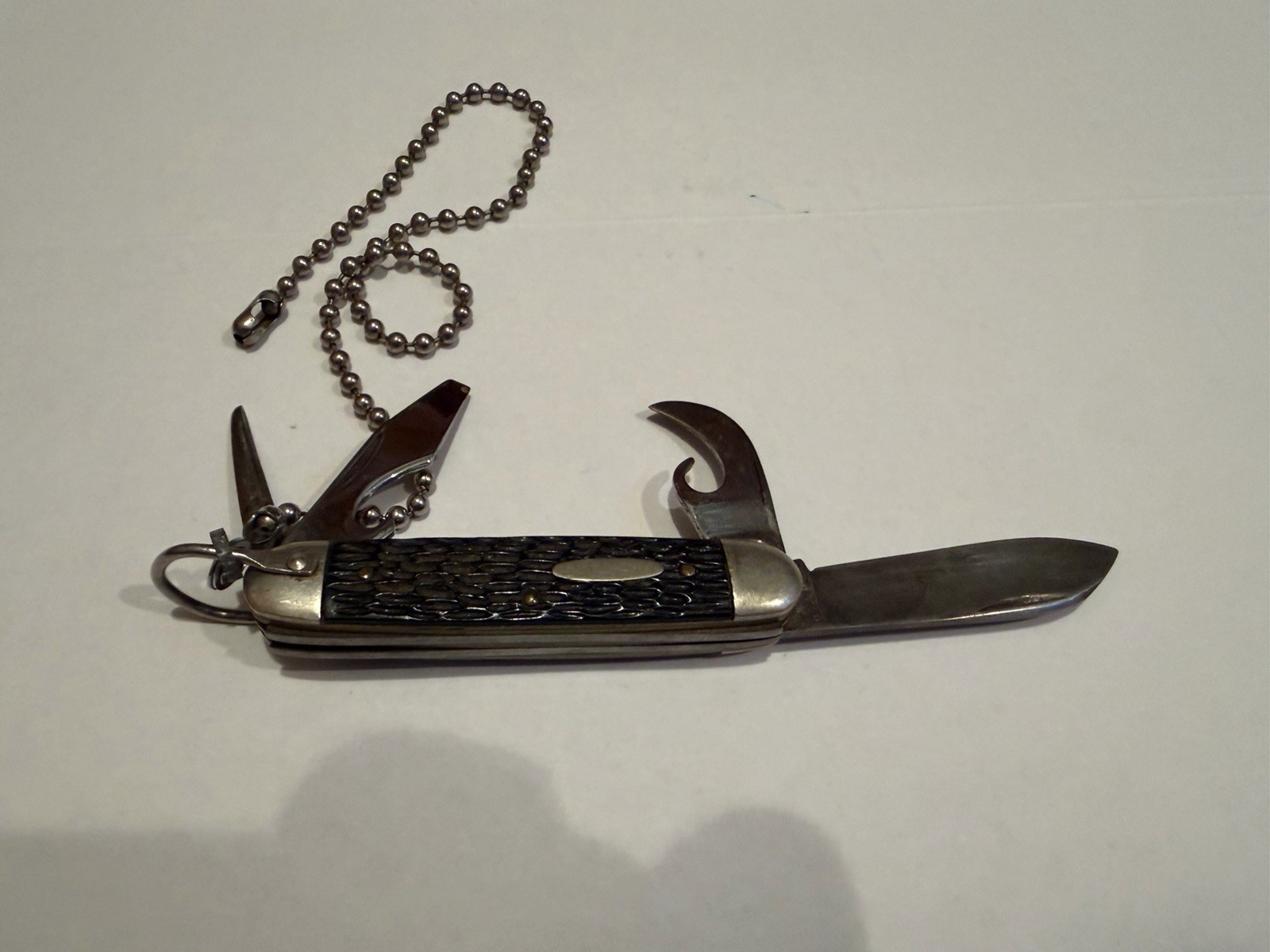 Vintage Ulster Knife Co 4 Blade Scout Pocket Knife Jigged Delrin 1960s Vintage Ulster Knife Co 4 Blade Scout Pocket Knife Jigged Delrin 1960s