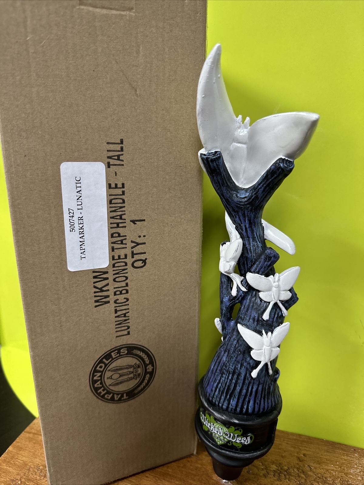 WICKED WEED Brewing BEER Tap Handle Lunatic Blonde NORTH CAROLINA Brewery NIB WICKED WEED Brewing BEER Tap Handle Lunatic Blonde NORTH CAROLINA Brewery NIB