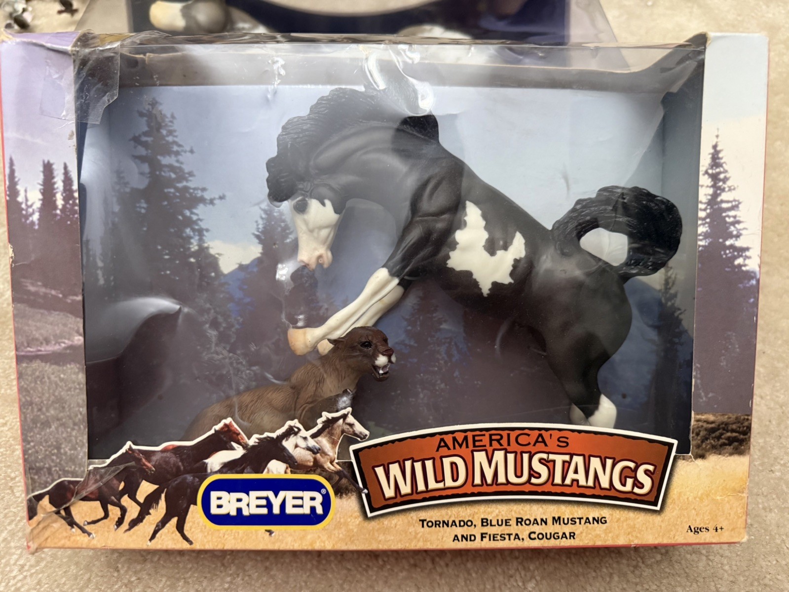 America’s Wild Breyer Horse Tornado Blue Roan Mustang and Fiesta Cougar #750104 America’s Wild Breyer Horse Tornado Blue Roan Mustang and Fiesta Cougar #750104