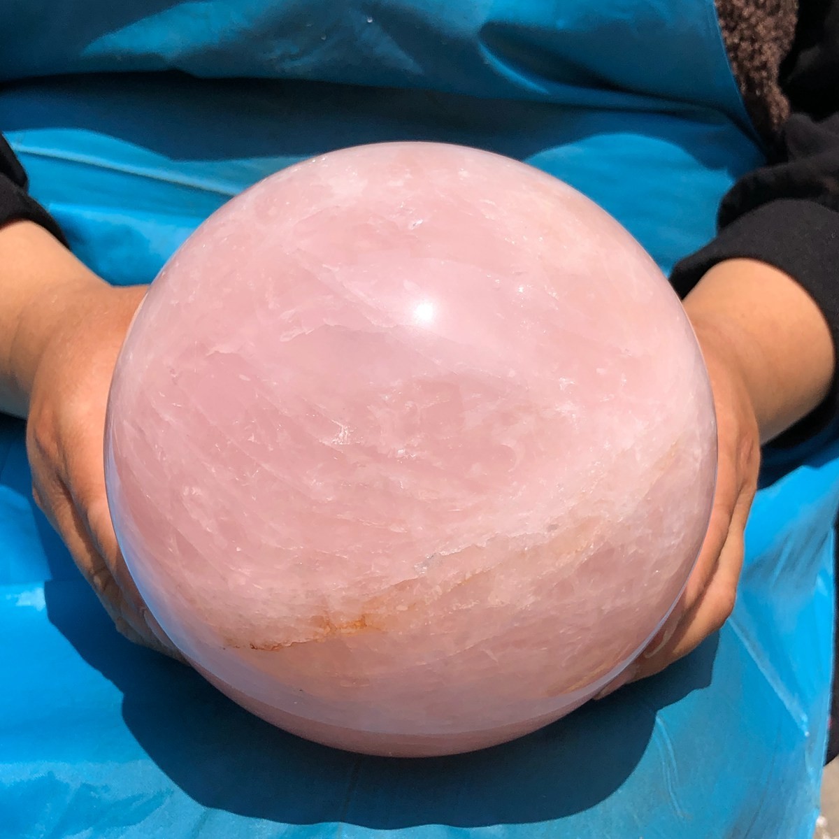9.7LB Large Natural Pink Rose Quartz Sphere Crystal Ball Reiki Healing 9.7LB Large Natural Pink Rose Quartz Sphere Crystal Ball Reiki Healing
