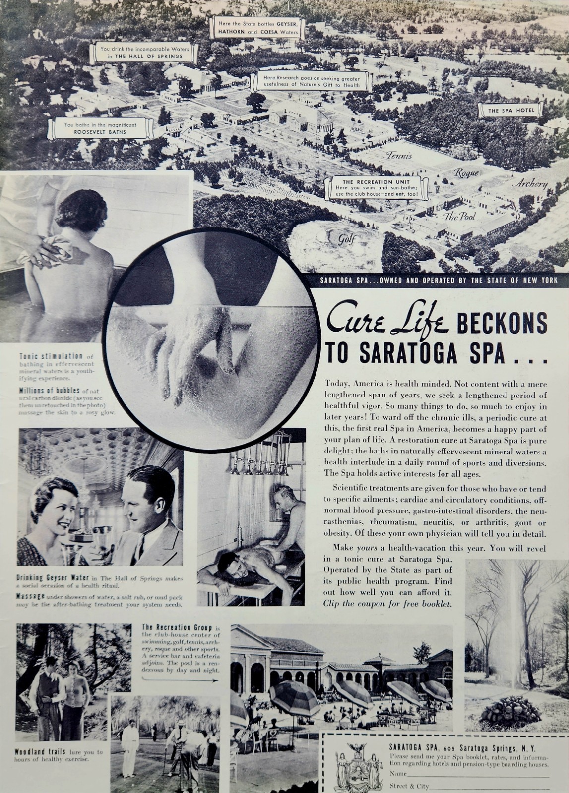 1937 Saratoga Spa Print Ad Wall Art Decor Ephemera Saratoga Springs, NY 1937 Saratoga Spa Print Ad Wall Art Decor Ephemera Saratoga Springs, NY