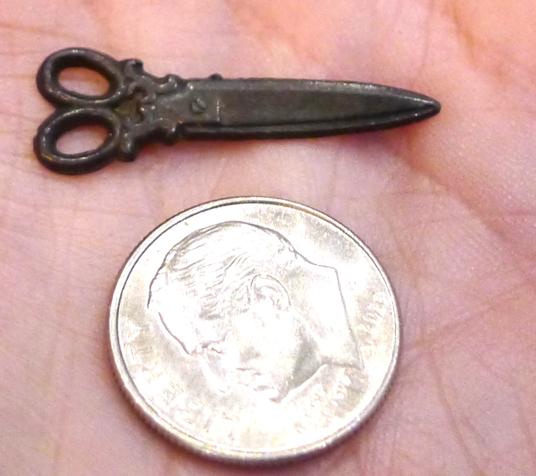 Vintage Cracker Jack Gumball Cereal Prize Charm Metal Scissors